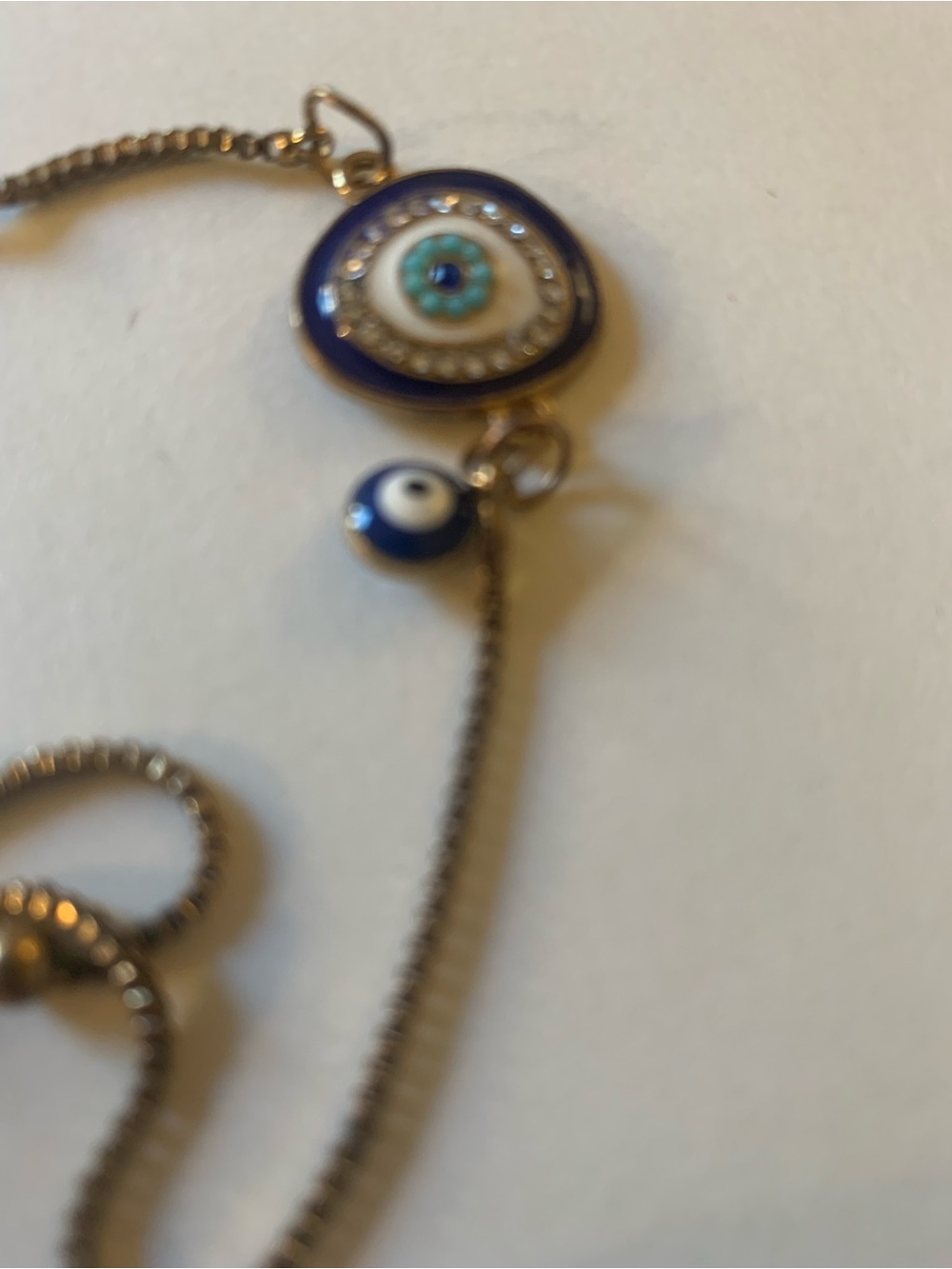 Blue Evil Eye Pendant Bracelet - Women Jewelry